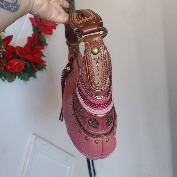 Y2K Coach Leather Small Hobo In Rose 10477 HTF💗🤎 - Picture 4 of 13